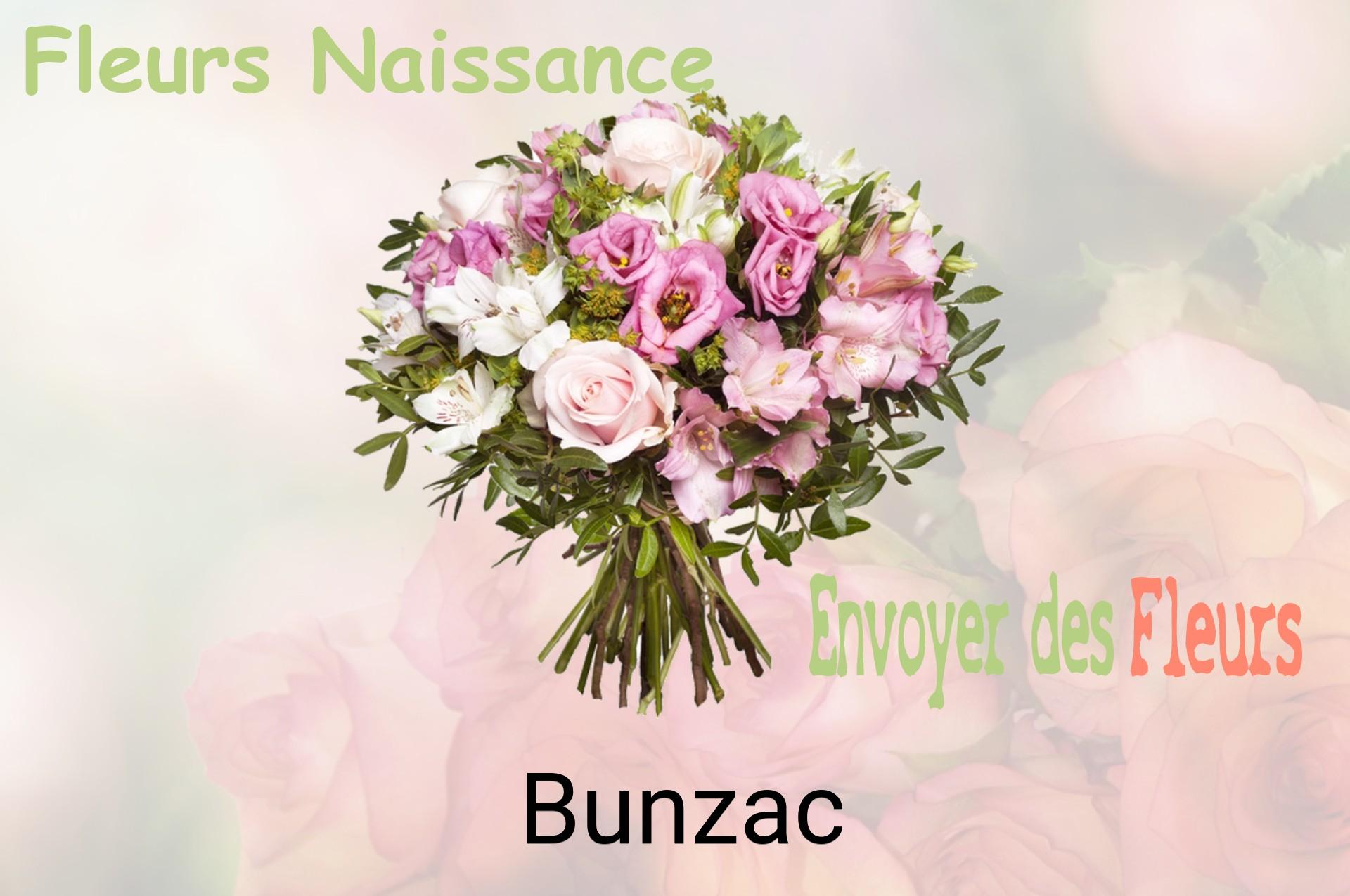 Bouquet de fleurs de naissance livré à Bunzac